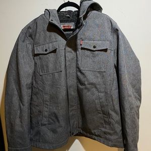Like new Levi's hooded Sherpa lined Winter jacket